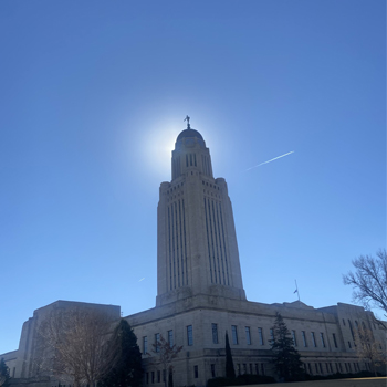 Outside of Nebraska Capitol for Legislative Day